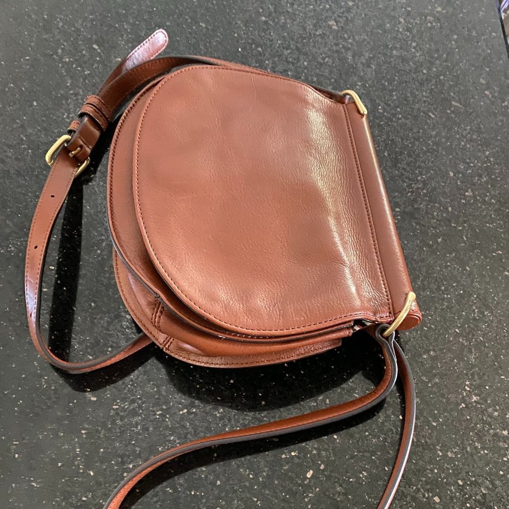 Vera Bradley Women's Leather Sidesaddle Crossbody Purse